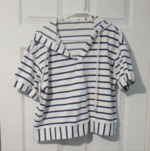 Jane and Delancey Nautical Striped Hoodie